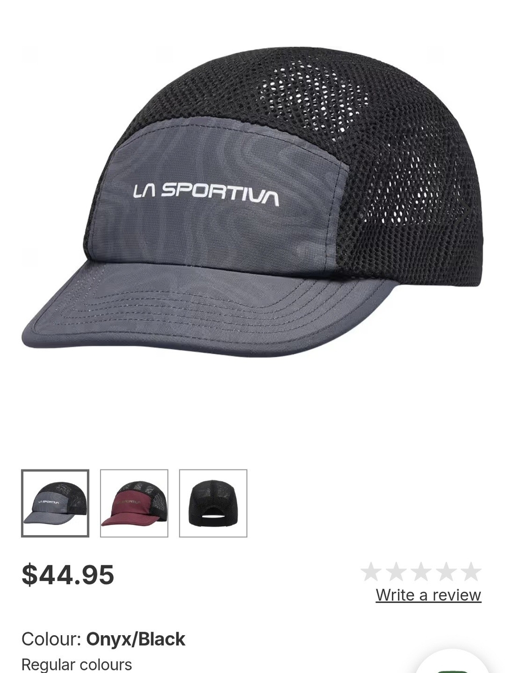La Sportiva Black Mesh Cap with Charcoal Visor